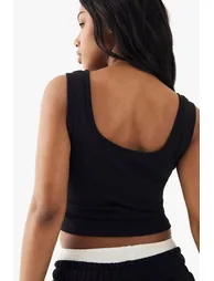 DSGN STUDIO COLLEGIATE EMBROIDERED RIB TANK VEST TOP - 1