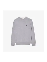 Crew Neck Knit Jumper Silver Chine - 2