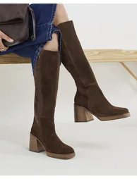 Leather Platform Knee Boot Standard S - 3