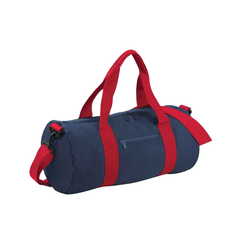 Bagbase Plain Varsity Barrel / Duffle Bag (20 Litres) (Pack of 2) - French Navy/Classic Red