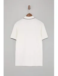 Stone Regular Polo Collar Plain Polo Collar T-Shirt - 5