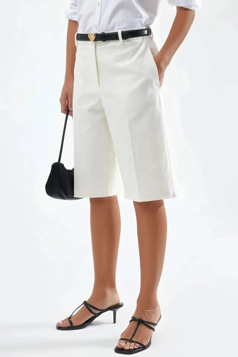 Straight Fit Bermuda Shorts (w/out Belt) - 4