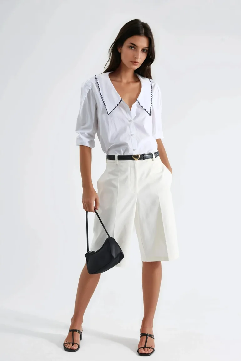 Straight Fit Bermuda Shorts (w/out Belt) - 1