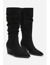 Drelia Ruched Western Knee High Boot - 3