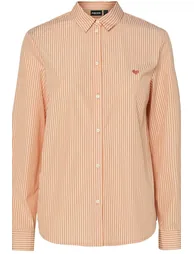 Embroidered Blouse with Fine Stripes