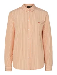Embroidered Blouse with Fine Stripes - 1