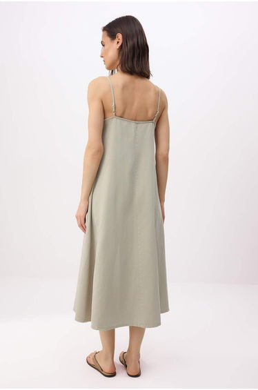Mint Plain Midi Denim Dress product thumbnail 3