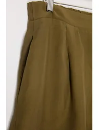 Khaki Summer Large Size Woven Shorts & Bermuda - 4