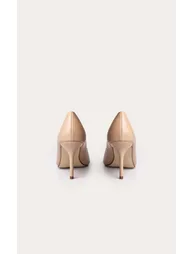 Nude Faux Leather Mid Heel Court Shoes - 2