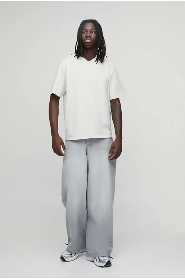Basic Parachute Fit Jeans - grey