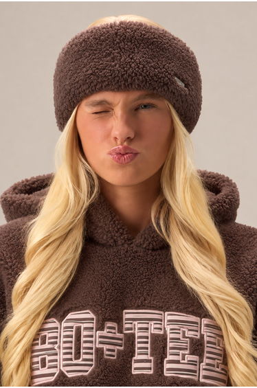 Teddy Fleece Headband in Chestnut