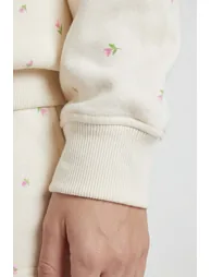 Beverly Hills Puff Print Ditsy Hooded Short Tracksuit - ecru - 1