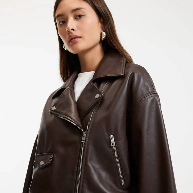 Thelma Signature Biker Jacket with Zip-Up Closure - 3