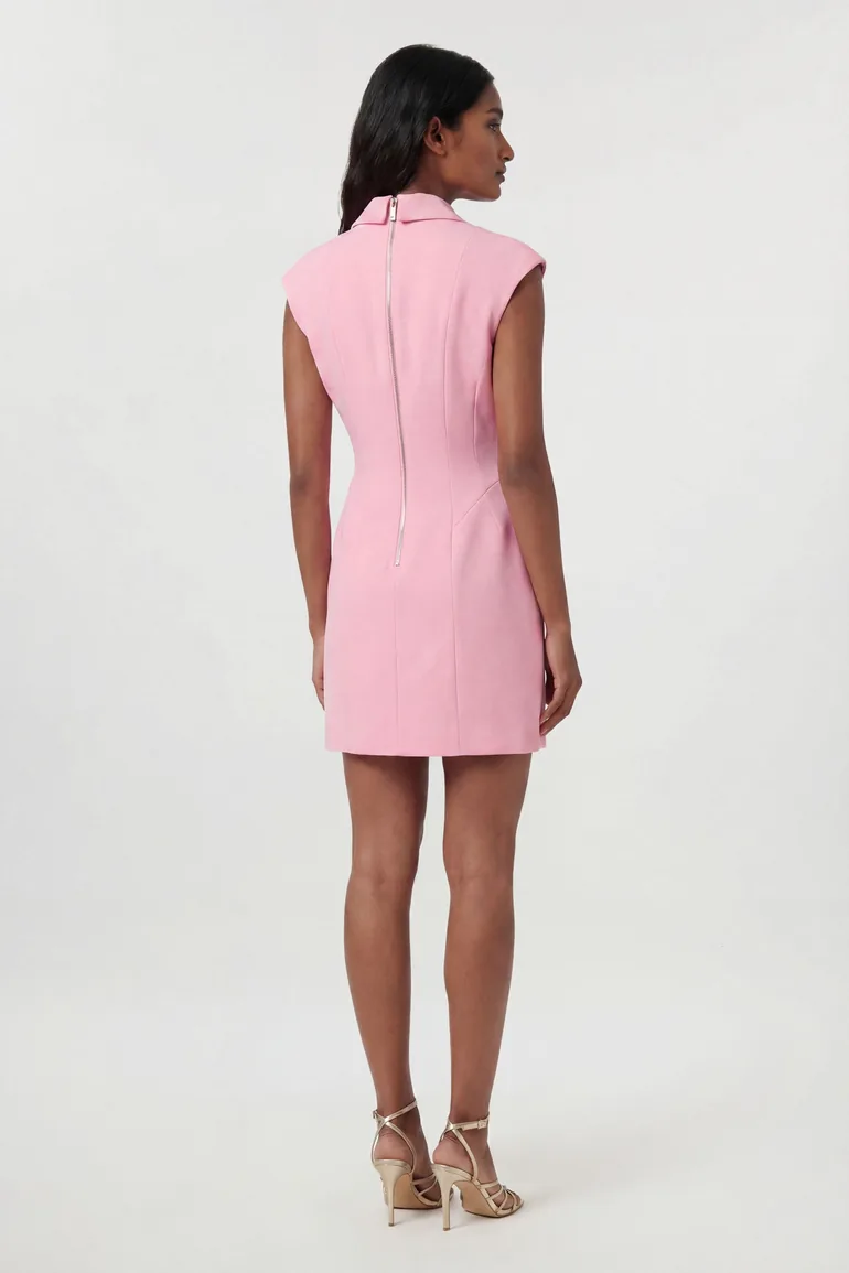 Compact Stretch Seam Detail Tailored Mini Dress - 2