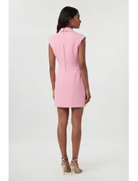 Compact Stretch Seam Detail Tailored Mini Dress - 2