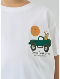 Kids Graphic Print Oversized T-Shirt and Joggers Set - 3