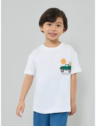 Kids Graphic Print Oversized T-Shirt and Joggers Set - 2