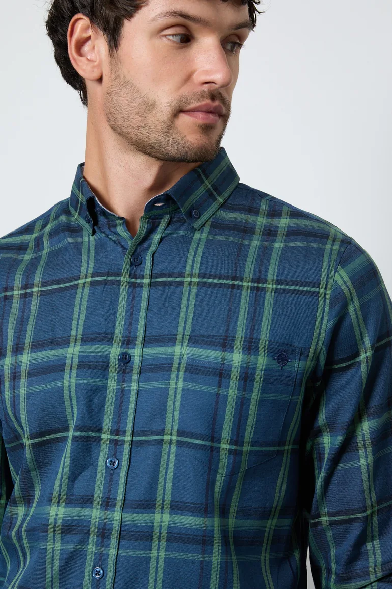 Blue Classic Check Long Sleeve Shirt - 2