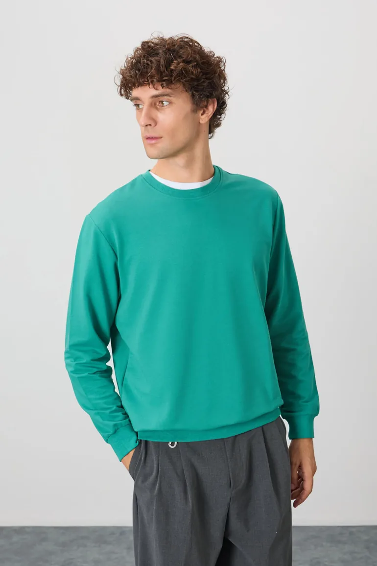 TOMMY Men's Plain Crew Neck Sweatshirt - 1