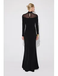 LONG-SLEEVED DRESS WITH GLITTER DETAILS - 4