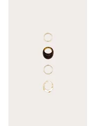 Gold Chunky Resin Multi-pack Rings - 1