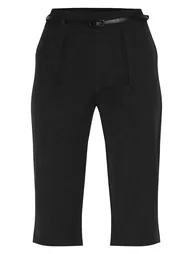 Black Woven Belt Detail Capri's - 4