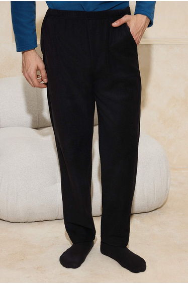 Indigo Regular Cut Slogan Embroidered Fleece/Winter Pajama Set product thumbnail 3