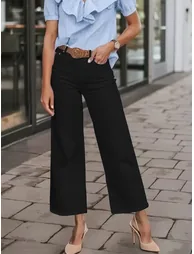 Black High Rise Straight Leg Jeans - 3