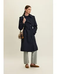 ANIKA DOUBLE-BREASTED BELT TRENCH COAT - 1