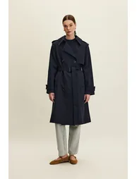 ANIKA DOUBLE-BREASTED BELT TRENCH COAT - 4