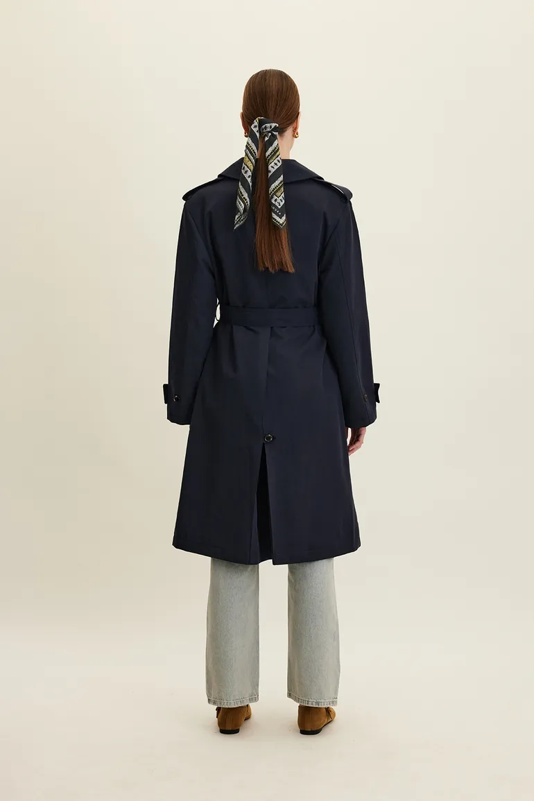 ANIKA DOUBLE-BREASTED BELT TRENCH COAT - 5