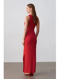 DILVIN Ribbed Sleeveless Bodycon Maxi Dress - 2