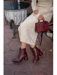 Women's Burgundy Boots & Bootie - 2