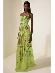 Chiffon Floral Sleeveless Maxi Dress - 7