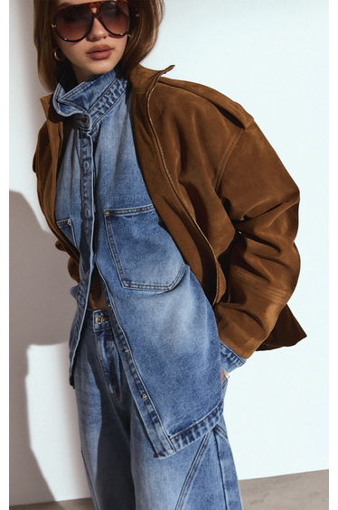 Mid Blue Oversized Denim Shirt product thumbnail 2
