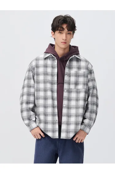 Men's Plaid Long-Sleeve Shirt