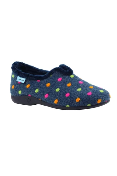 Lunar Womens/Ladies Studio Slippers - Navy