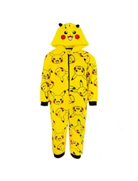 Pokemon Childrens/Kids Pikachu 3D Ears Sleepsuit - Yellow