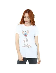 Animaniacs Womens/Ladies Pinky Classic Pose Cotton Boyfriend T-Shirt - White