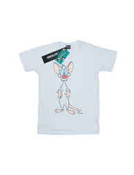 Animaniacs Womens/Ladies Pinky Classic Pose Cotton Boyfriend T-Shirt - White - 1