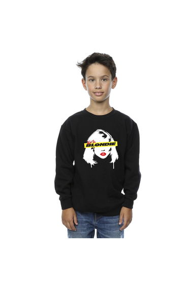 Blondie Boys Face Graffiti Sweatshirt - Black