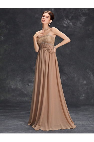 Leely Women's Elegant Strapless Sleeveless A-Line Dress