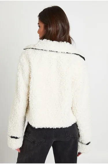 Teddy Aviator Jacket - white