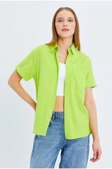 Mixray Slim Fit Poplin Shirt with Pocket