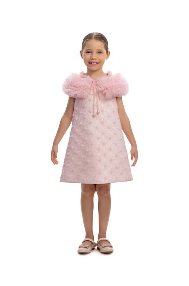 Dress & Fleur Girls Occasion Dress and Cape Set in Pink