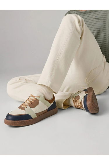 Men Color Block Lace Up Sneakers