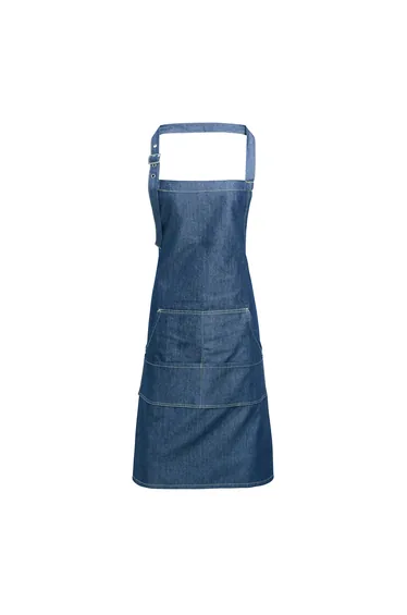 Premier Unisex Adult Colours Pocket Full Apron - Blue Denim