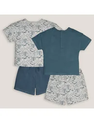 Pack of 2 T-Shirt/Shorts Outfits in Cotton - 1