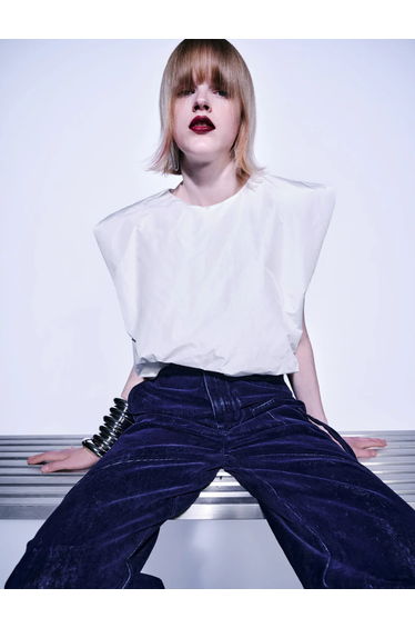 High Waist Velvet Pants