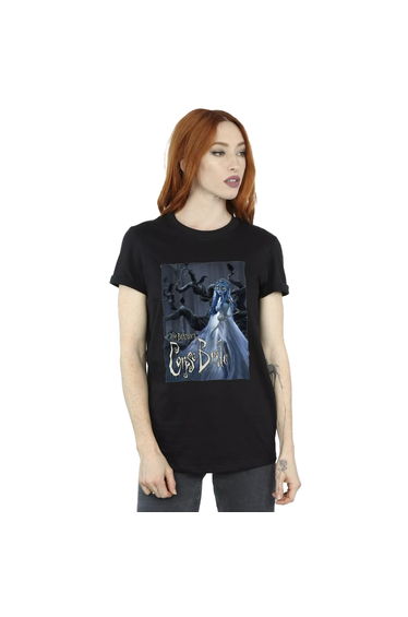 Corpse Bride Womens/Ladies Poster Cotton Boyfriend T-Shirt - Black
